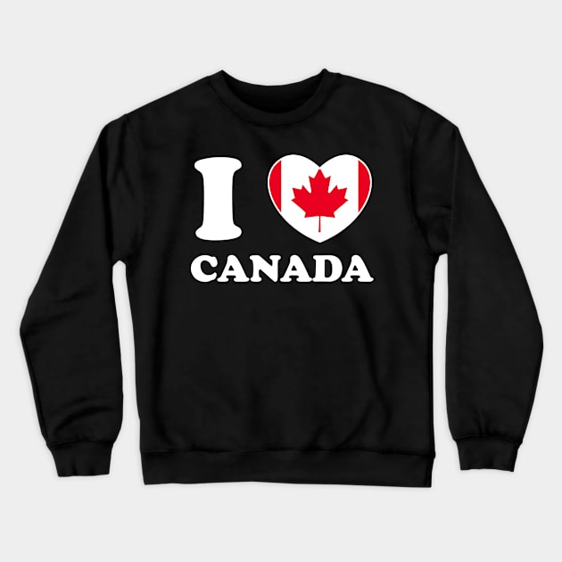 I Love Canada Heart Flag Women Men Kids Souvenir Crewneck Sweatshirt by BramCrye